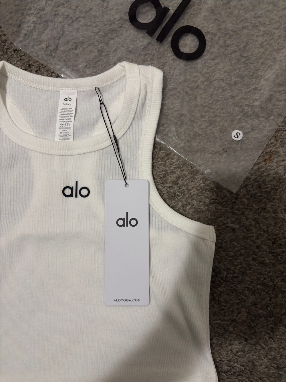 White Alo Tank Top - Picture 2 of 3